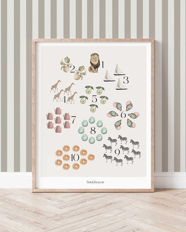 Count With Me Numbers Print - Lion & The Pear